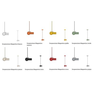 MAGNETICO SOSPENSIONE ORIENTABILE FILOTTO IN METALLO DI 8 COLORI COLORATA ED ORIGINALE Filotto - Cristalensi Shop Online