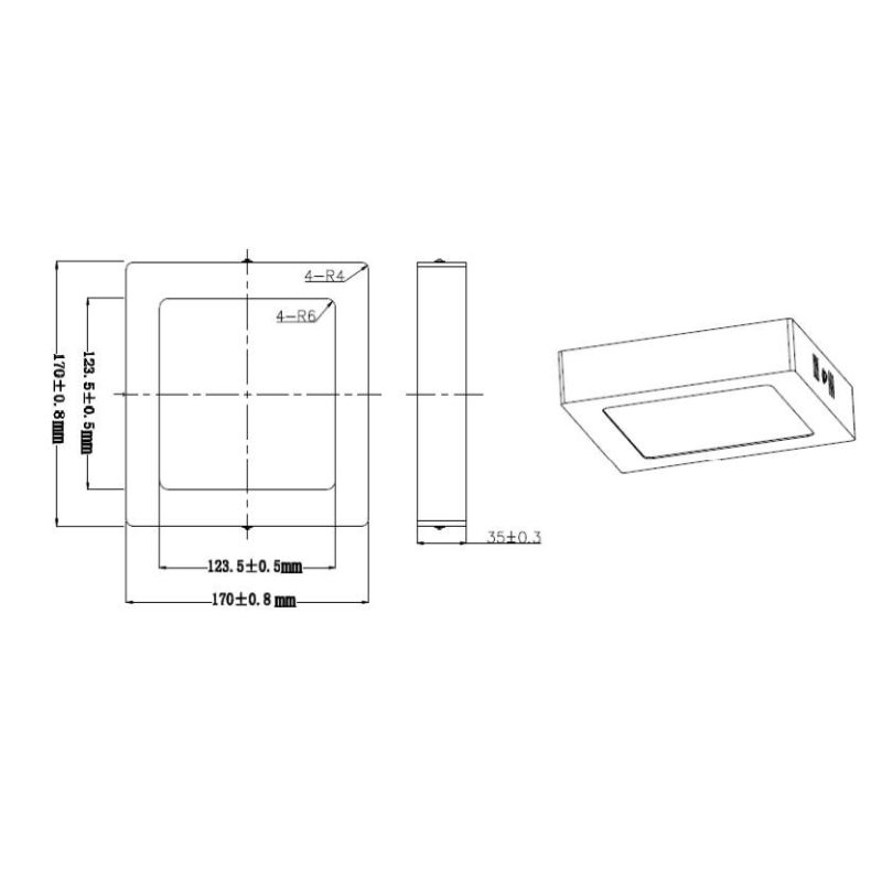 ZEUS MEDIA PLAFONIERA/APPLIQUE A LED INTEGRATO DA 11W LATO 17 CM IN DUE COLORI TRIO LIGHTING - Cristalensi Shop Online
