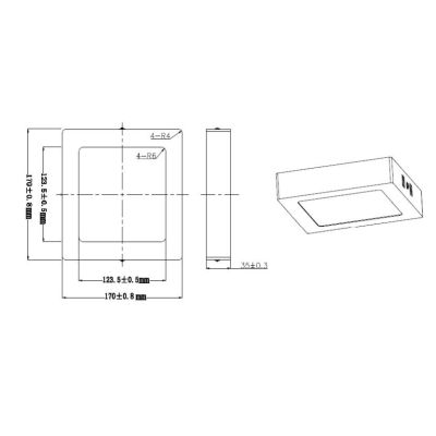 ZEUS MEDIA PLAFONIERA/APPLIQUE A LED INTEGRATO DA 11W LATO 17 CM IN DUE COLORI TRIO LIGHTING - Cristalensi Shop Online