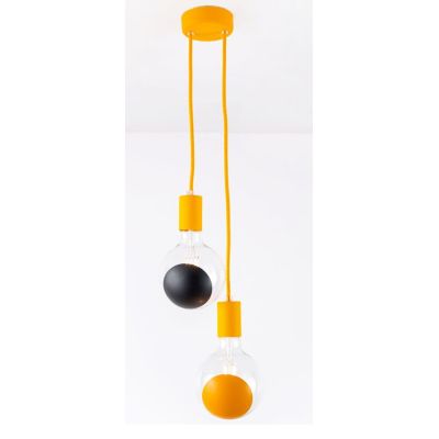 SOSPENSIONE 2 LUCI MODERNA IN METALLO 8 COLORI MARCHIO FILOTTO ORIGINALE Filotto - Cristalensi Shop Online