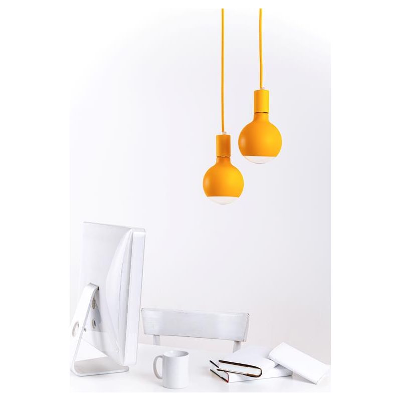 SOSPENSIONE 2 LUCI MODERNA IN METALLO 8 COLORI MARCHIO FILOTTO ORIGINALE Filotto - Cristalensi Shop Online