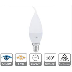 LAMPADINA COLPO DI VENTO 5,5W LUCE 3000K, 4000K o 6500K DIAMETRO 37 MM ATTACCO E14 BIANCA CRISTALENSI LAMPADINE - Cristalensi Sh