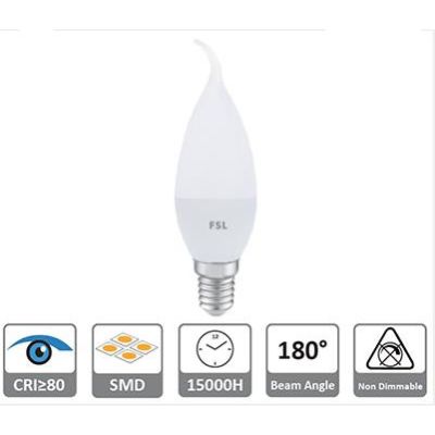 LAMPADINA COLPO DI VENTO 5,5W LUCE 3000K, 4000K o 6500K DIAMETRO 37 MM ATTACCO E14 BIANCA CRISTALENSI LAMPADINE - Cristalensi Sh