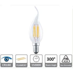 LAMPADINA LED COLPO DI VENTO A FILAMENTO 4W LUCE 2700K o 4000K DIAMETRO 35 MM ATTACCO E14 CRISTALENSI LAMPADINE - Cristalensi Sh