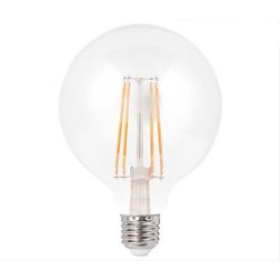 LAMPADINA LED GLOBO A FILAMENTO 6W LUCE 2700K DIAMETRO 95 MM ATTACCO E27 CRISTALENSI LAMPADINE - Cristalensi Shop Online