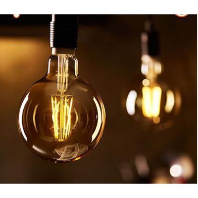 LAMPADINA GLOBO FILAMENTO COL AMBRA DIMMERABILE LED 8W LUCE 2200K ATTACCO E27 D125 MM CRISTALENSI LAMPADINE - Cristalensi Shop O