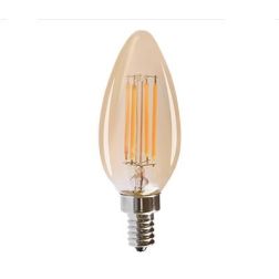 LAMPADINA OLIVA A FILAMENTO COL AMBRA LED 4W LUCE 2200K ATTACCO E14 D35 MM CRISTALENSI LAMPADINE - Cristalensi Shop Online