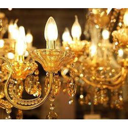 LAMPADINA OLIVA A FILAMENTO COL AMBRA LED 4W LUCE 2200K ATTACCO E14 D35 MM CRISTALENSI LAMPADINE - Cristalensi Shop Online 2