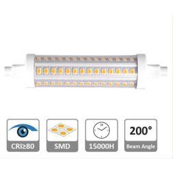 LAMPADINA LED ATTACCO R7S 9,5W LUCE 2700K O 4000K D25 MM LUNGHEZZA 118 MM CRISTALENSI LAMPADINE - Cristalensi Shop Online