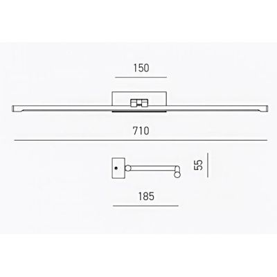 MAGIS APPLIQUE MODERNA ORIENTABILE LED 12W LUCE 3000K O 4000K METALLO 4 FINITURE COLORE GEA LUCE - Cristalensi Shop Online