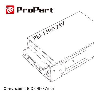 DRIVER ALIMENTATORE 150W 24VDC IP20 PER STRIP LED CRISTALENSI LAMPADINE - Cristalensi Shop Online