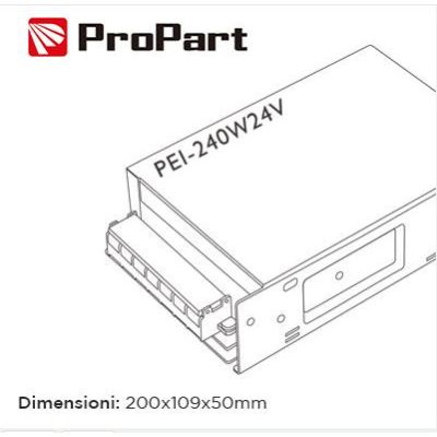 DRIVER ALIMENTATORE 240W 24VDC IP20 PER STRIP LED CRISTALENSI LAMPADINE - Cristalensi Shop Online