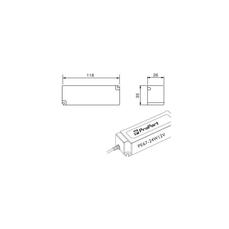 DRIVER ALIMENTATORE IP67 12V 24W 2A PER STRIP LED CRISTALENSI LAMPADINE - Cristalensi Shop Online