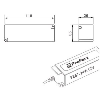 DRIVER ALIMENTATORE IP67 12V 24W 2A PER STRIP LED CRISTALENSI LAMPADINE - Cristalensi Shop Online