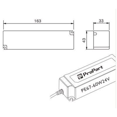 DRIVER ALIMENTATORE IP67 24V 60W 2.5A PER STRIP LED CRISTALENSI LAMPADINE - Cristalensi Shop Online