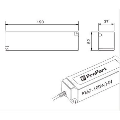 DRIVER ALIMENTATORE IP67 24V 100W 4.16A PER STRIP LED CRISTALENSI LAMPADINE - Cristalensi Shop Online