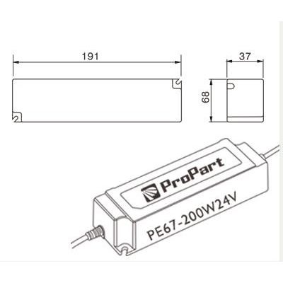 DRIVER ALIMENTATORE IP67 24V 200W 8.33A PER STRIP LED CRISTALENSI LAMPADINE - Cristalensi Shop Online
