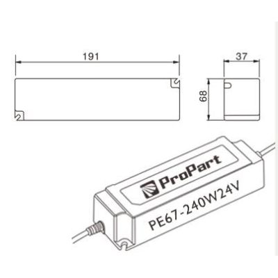 DRIVER ALIMENTATORE IP67 24V 240W 10A PER STRIP LED CRISTALENSI LAMPADINE - Cristalensi Shop Online