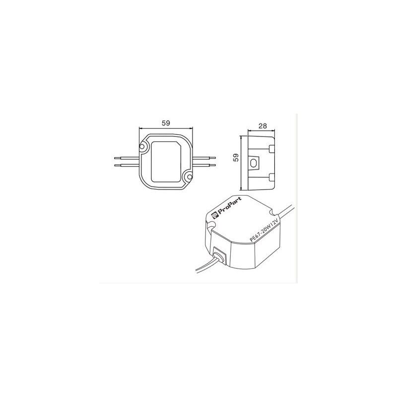 DRIVER ALIMENTATORE IP67 12V 20W 1.67A PER STRIP LED CRISTALENSI LAMPADINE - Cristalensi Shop Online