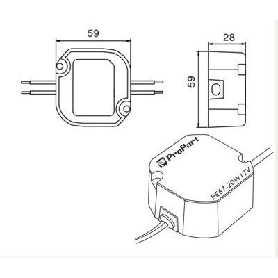 DRIVER ALIMENTATORE IP67 12V 20W 1.67A PER STRIP LED CRISTALENSI LAMPADINE - Cristalensi Shop Online