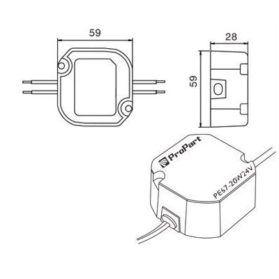 DRIVER ALIMENTATORE IP67 24V 20W 0.83A PER STRIP LED CRISTALENSI LAMPADINE - Cristalensi Shop Online