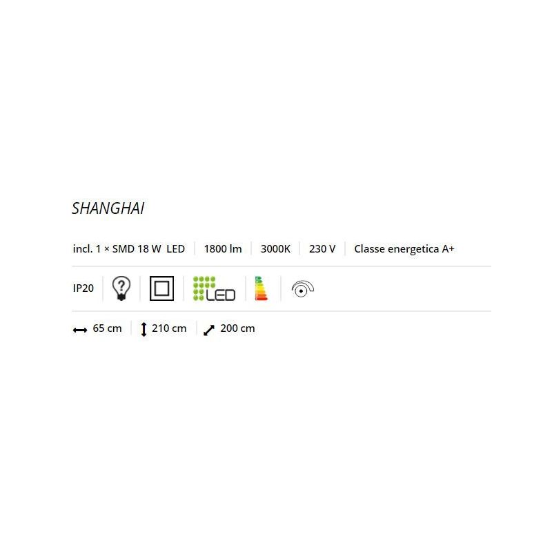 SHANGHAI PIANTANA AD ARCO IN METALLO A LED 18W DIMMERABILE INTEGRATO IN 2 COLORI TRIO LIGHTING - Cristalensi Shop Online