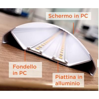 PLAFONIERA LINEARE A LED 18W LUCE 4000K IP20 COLORE BIANCO LUNGHEZZA 60 CM CRISTALENSI LAMPADINE - Cristalensi Shop Online