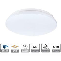 PLAFONIERA ROTONDA BIANCA LED 13W LUCE 3000K o 4000k D26 CM IP20 CRISTALENSI LAMPADINE - Cristalensi Shop Online