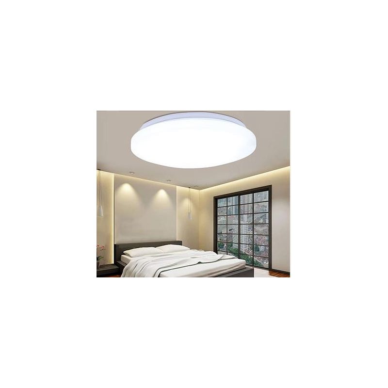 PLAFONIERA ROTONDA BIANCA LED 18W LUCE 3000K o 4000k D33 CM IP20 CRISTALENSI LAMPADINE - Cristalensi Shop Online