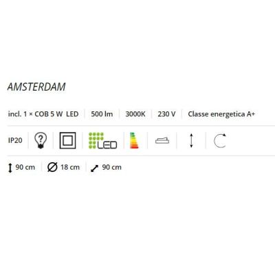 AMSTERDAM LAMPADA DA TAVOLO E PARETE A LED IN DUE COLORI 5W TRIO LIGHTING - Cristalensi Shop Online