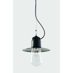 NOVECENTO SOSPENSIONE VINTAGE SINGOLA PIATTO IN CERAMICA CON CAVI IN TESSUTO COLORATO TOSCOT - Cristalensi Shop Online 2