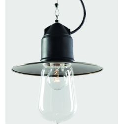 NOVECENTO SOSPENSIONE VINTAGE SINGOLA PIATTO IN CERAMICA CON CAVI IN TESSUTO COLORATO TOSCOT - Cristalensi Shop Online