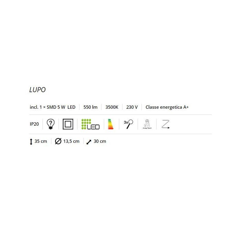 LUPO LAMPADA DA TAVOLO A LED 2 COLORI E LENTE DI INGRANDIMENTO 3 DIOTTRIE TRIO LIGHTING - Cristalensi Shop Online