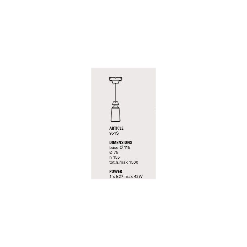 BATTERSEA SOSPENSIONE VINTAGE SINGOLA IN CERAMICA D7,5 CM TOSCOT - Cristalensi Shop Online