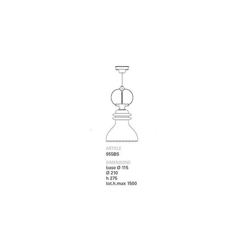 BATTERSEA SOSPENSIONE VINTAGE IN CERAMICA D21 CM H27,5 CM TOSCOT - Cristalensi Shop Online