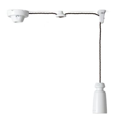 BATTERSEA SOSPENSIONE SINGOLA CON DECENTRO CERAMICA STILE VINTAGE TOSCOT - Cristalensi Shop Online