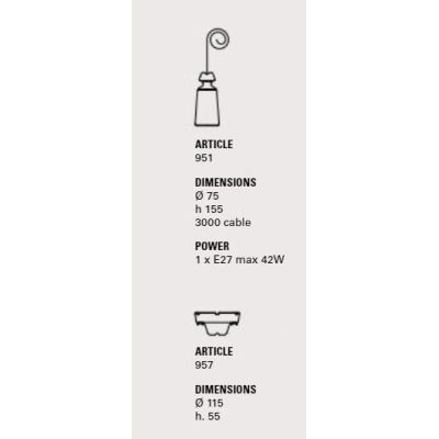 BATTERSEA SOSPENSIONE SINGOLA CON DECENTRO CERAMICA STILE VINTAGE TOSCOT - Cristalensi Shop Online