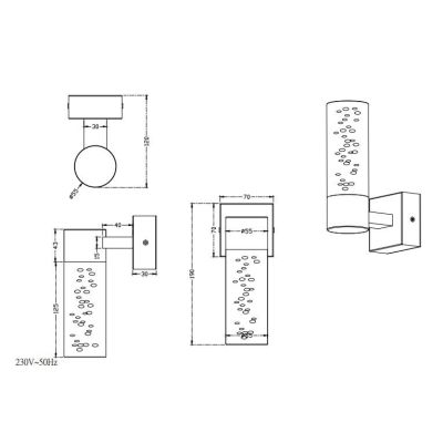 BOLSA AP1 APPLIQUE IN METALLO CROMATO A LED INTEGRATO IP44 TRIO LIGHTING - Cristalensi Shop Online