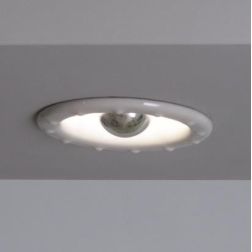 BATTERSEA FARETTO DA INCASSO ROTONDO D22,5 CM IN CERAMICA ATTACCO E27 TOSCOT - Cristalensi Shop Online