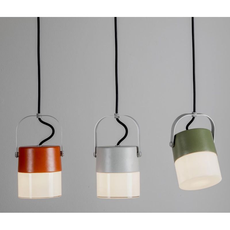 SWING SOSPENSIONE SINGOLA IN TERRACOTTA CON VETRO BIANCO OPALE D13 CM VINTAGE TOSCOT - Cristalensi Shop Online