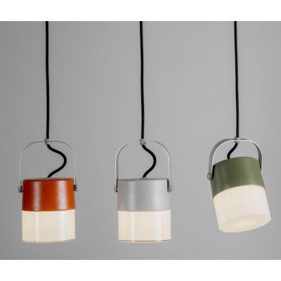 SWING SOSPENSIONE SINGOLA IN TERRACOTTA CON VETRO BIANCO OPALE D13 CM VINTAGE TOSCOT - Cristalensi Shop Online