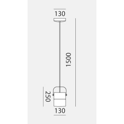 SWING SOSPENSIONE SINGOLA IN TERRACOTTA CON VETRO BIANCO OPALE D13 CM VINTAGE TOSCOT - Cristalensi Shop Online