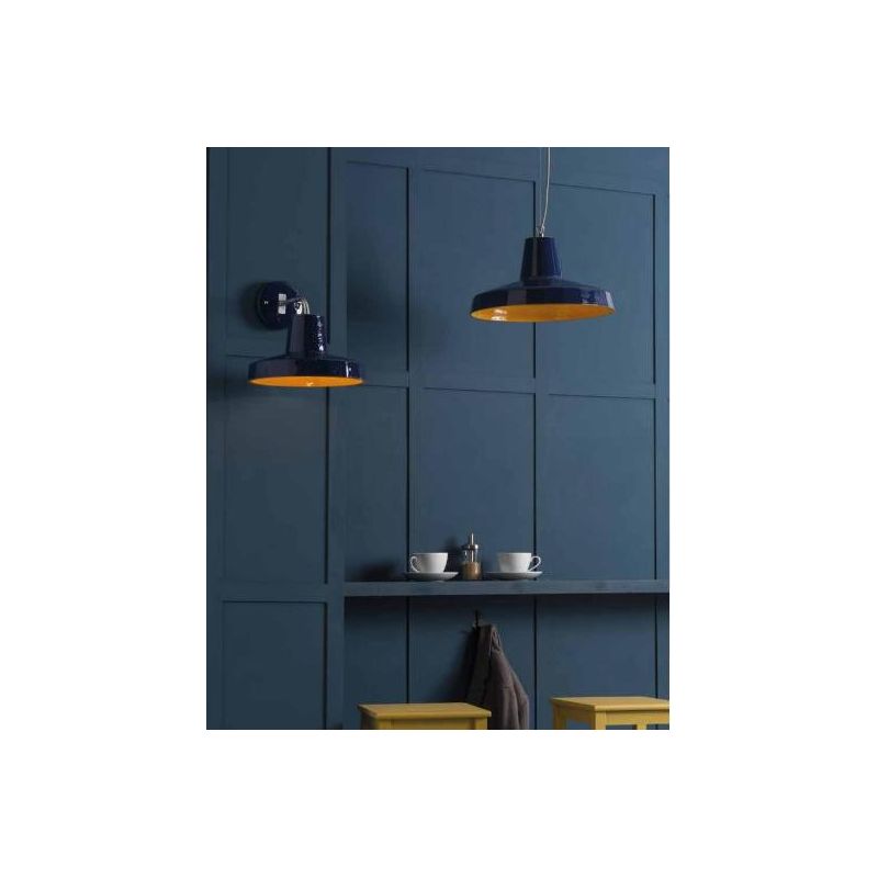ROSSI APPLIQUE RUSTICA CON PIATTO DIAMETRO CM 30 IN TERRACOTTA DI VARI COLORI ATTACCO E27 TOSCOT - Cristalensi Shop Online