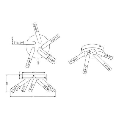 BOLSA PL5 PLAFONIERA IN METALLO CROMATO A LED INTEGRATO IP44 TRIO LIGHTING - Cristalensi Shop Online