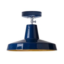 ROSSI PLAFONIERA RUSTICA CON PIATTO DIAMETRO CM 30 IN TERRACOTTA DI VARI COLORI ATTACCO E27 TOSCOT - Cristalensi Shop Online