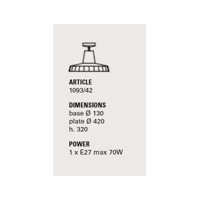 ROSSI PLAFONIERA RUSTICA CON PIATTO DIAMETRO CM 42 IN TERRACOTTA DI VARI COLORI ATTACCO E27 TOSCOT - Cristalensi Shop Online