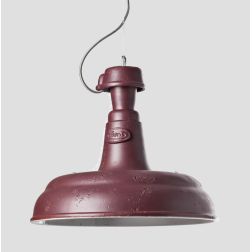 TORINO SOSPENSIONE SINGOLA RUSTICA CON PIATTO D47 CM IN TERRACOTTA DECORATA MADE IN ITALY TOSCOT - Cristalensi Shop Online