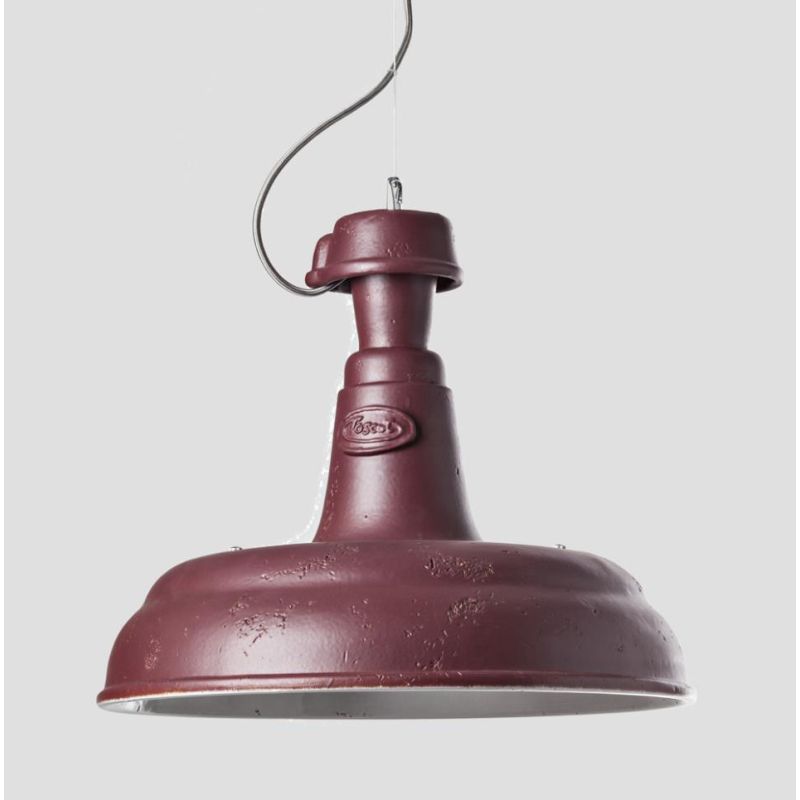 TORINO SOSPENSIONE SINGOLA RUSTICA CON PIATTO D47 CM IN TERRACOTTA DECORATA MADE IN ITALY TOSCOT - Cristalensi Shop Online