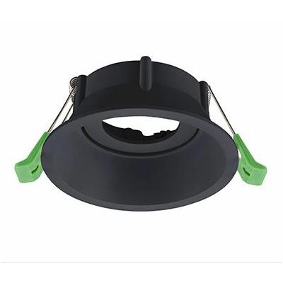 FARETTO DA INCASSO ROTONDO D10 CM BIANCO O NERO GHIERA ORIENTABILE ANTIABBAGLIAMENTO LAMPADINA GU10 CRISTALENSI LAMPADINE - Cris