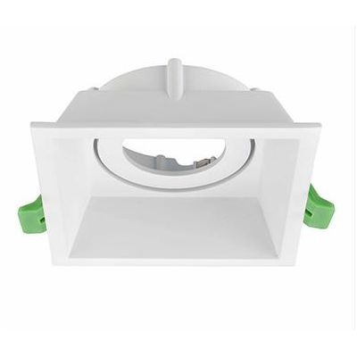 FARETTO DA INCASSO QUADRATO CM 10X10 BIANCO O NERO GHIERA ORIENTABILE ANTIABBAGLIAMENTO LAMPADINA GU CRISTALENSI LAMPADINE - Cri